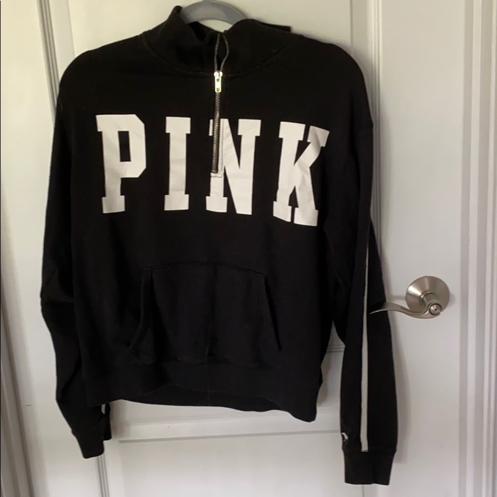 pink half zip